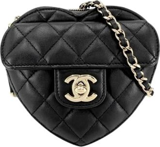 Chanel Pre-owned Matelasse Pochette Schoudertas - Dames - Vintage Schoudertas - Zwart - ONE Size - Leer - Vintage