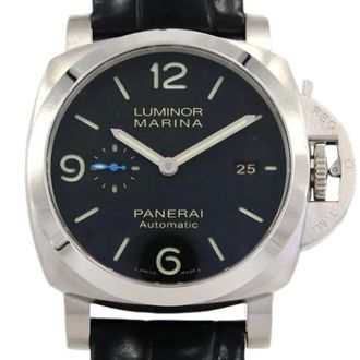 Officine Panerai Panerai Pre-owned - Pre-owned Luminor Marina 1950 3Days Automatic Acciaio Stainless Steel Horloge - Heren - Pre-owned - Zwart - Maat: ONE Size