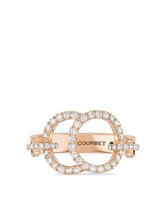 COURBET 18kt gerecycled roségouden ring - Roze