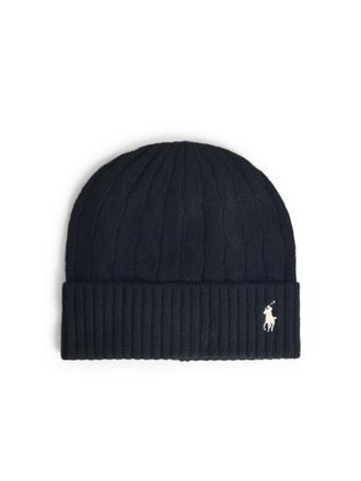 Polo Ralph Lauren Black Wool Blend Beanie
