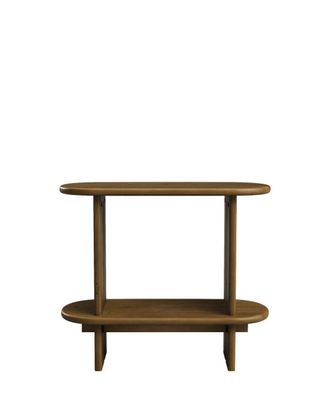 Hannun Mesa auxiliar de madera de abeto en color marr&oacute;n 70 cm