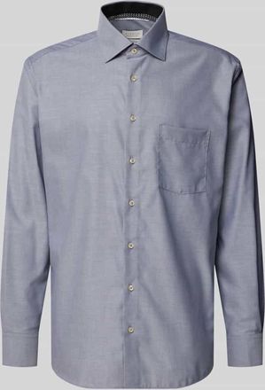 Eterna Regular Fit Businesshemd aus Baumwolle mit Kentkragen in Anthrazit, Größe 39