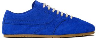 Dries Van Noten Vibrant Blue Suede Calfskin Leather Sneakers