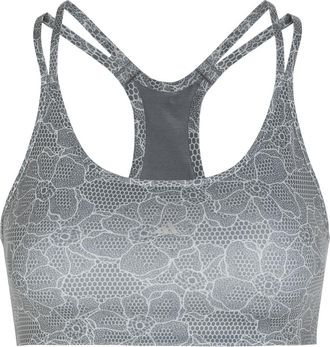 Stella McCartney Adidas X Stella Mccartney Printed Stretch-jersey Training bra - Grey - S (UK8-10 / S)