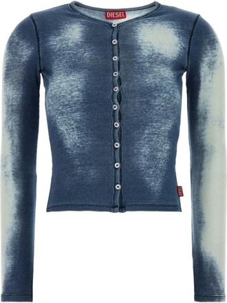 Diesel T-Gabriel Cardigan - Dames - Vesten - Blauw - XS - Katoen - Truien & Vesten