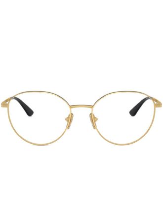 Vogue Eyewear logo-engraved round-frame glasses - Gold