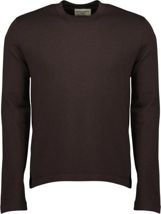 Officine G&eacute;n&eacute;rale Rondgebreide Kleding - Heren - Ronde hals truien - Bruin - M - Truien & Vesten