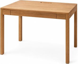 Woodek Escritorio de roble macizo 100 cm, acabado mate