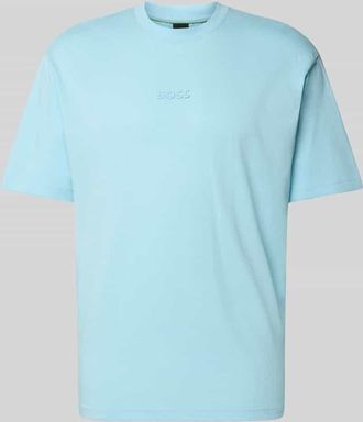 HUGO BOSS Regular Fit T-Shirt aus reiner Baumwolle Modell TEE 10 in Hellblau, Größe XXXL