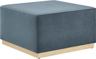 ModWay Tilden Large 28in Square Performance Velvet Upholstered Ottoman