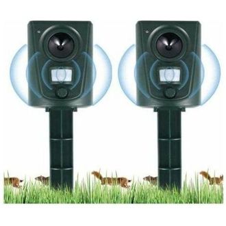 OEM Repelente Ultras&oacute;nico Para Gatos Y Perros - Detector De Movimiento Hasta 30 M - Resistente Al Agua Y A La Intemperie - F&aacute;cil Instalaci&oacute;n Con Estaca