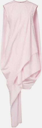 Jacquemus Traversin asymmetric cotton poplin minidress