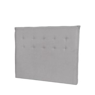 Koketto Home Cabecero tapizado capiton&eacute; gris claro para cama de 135-140 cm