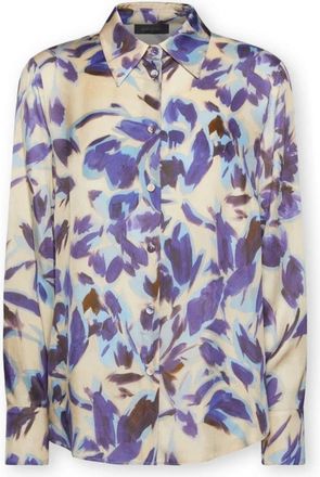 Elena Miro Printed shirt - Dames - Overhemden - Paars - 7XL - Overhemden