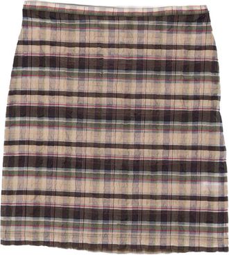 Paloma Wool Check-pattern Crinkled Mini Skirt