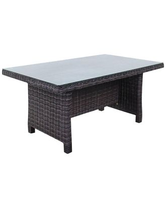 Courtyard Casual Cheshire Chow Height Dining Table Woven Top