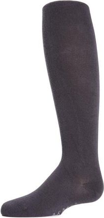 MeMoi Soft Pima Cotton Opaque Tights in Charcoal at Nordstrom, Size 12-18M