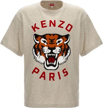 Kenzo Grey Logo Print T-shirt