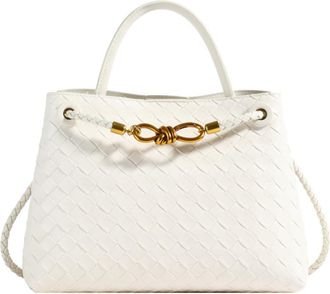 Generic Womens Handbags Soft Leather Bags Fashion Crossbody Bags Woven Top-Handle Bags