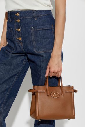 Valentino Garavani Leather Bag, Womens, Brown