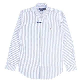 Polo Ralph Lauren Casual Shirts, male, Blue, Size: S Embroidered-Pony Striped Shirt