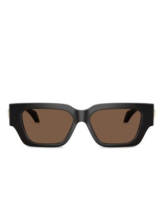 Versace medusa-detail rectangle-frame sunglasses - women - Acetate - 53 - Black