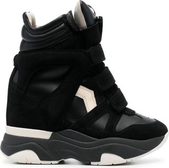 Isabel Marant Black Leather Balskee Sneakers