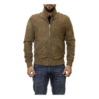 Censured Jassen, Heren, Bruin, 2Xl, Leer, Biker Suede Jacket