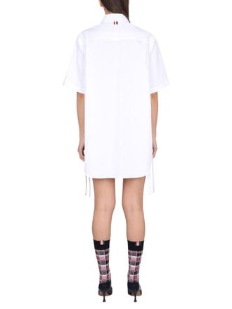 Thom Browne Mini Cotton Dress - White