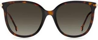 Carolina Herrera 55mm Rectangular Sunglasses in Havana at Nordstrom Rack