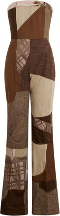 Moschino Lange Jumpsuit in Patchwork - Dames - Jumpsuits - Veelkleurig - S - Wol - Jumpsuits & Playsuits