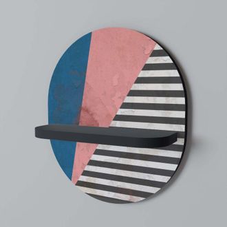 OEM Estante Ovalado Glamorous Stripe Negro