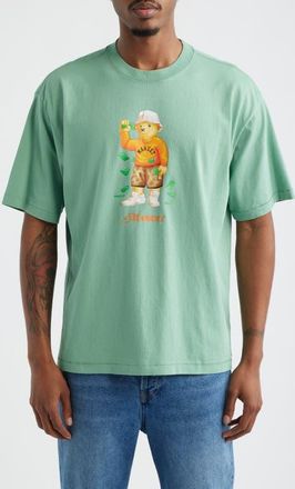 Market Making It Rain Bear Graphic Cotton T-Shirt in Green at Nordstrom, Size Xx-Large