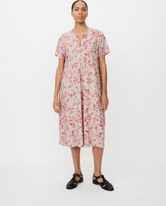 Masai MaNipani Floral Print Midi Dress in Carmine at Nordstrom, Size Xx-Large