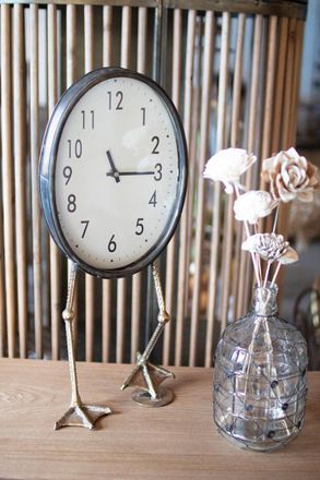 Kalalou Table Clock With Duck Feet