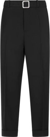 Jil Sander Broeken, Heren, Zwart, M, Wol, Zwart Wol Herenmode Kleding