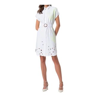 Fracomina Abito - Dames - Shirt Kleedjes - Wit - M - Kleedjes
