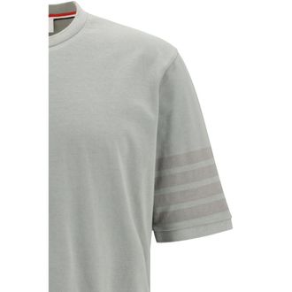 Thom Browne 4-Bar Cotton Jersey T-Shirt - Gray