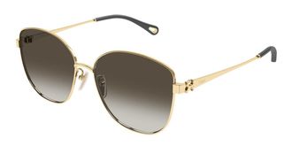 Chloé CH0306SK Asian Fit 003 Womens Sunglasses Gold Size 59
