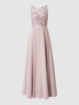 Luxuar Fashion Abendkleid mit Pailletten in Mauve, Gr&ouml;&szlig;e 38