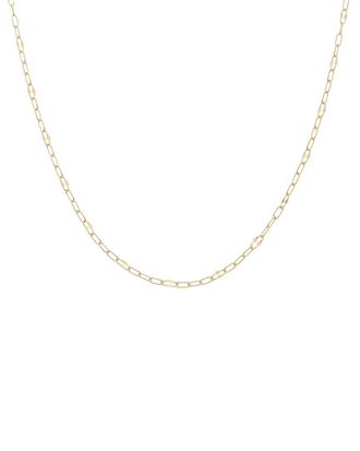 Italian Gold, Inc 10K Mirror Flat Link Station Paperclip Necklace