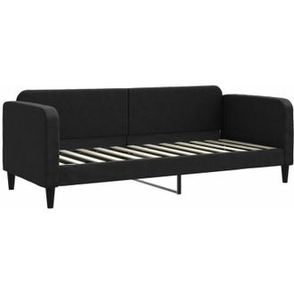 vidaXL Sof&aacute; Cama Sin Colch&oacute;n Tela Negro 80x200 Cm Vidaxl