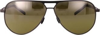 Porsche Design Stijlvolle Zonnebril P8942 - unisex - Zonnebrillen - Grijs - 63 MM - Accessoires