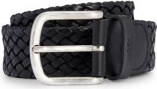 BOSS Sash Woven Leather Belt in Black at Nordstrom Rack, Size 32