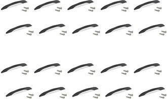 Emuca Emuca - Lote De 20 Tiradores Para Mueble Varna, L181mm, Intereje 160mm, Zamak, Pintado Negro