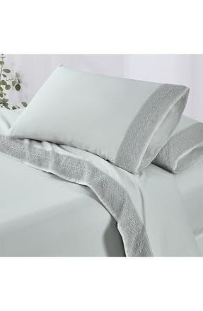 Modern Threads Crochet Lace 4-Piece Sheet Set in Seamist at Nordstrom Rack, Size California King