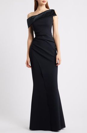 La Petite Robe Di Chiara Boni Koppany Ruched Off the Shoulder Mermaid Gown in Black at Nordstrom, Size 12 Us