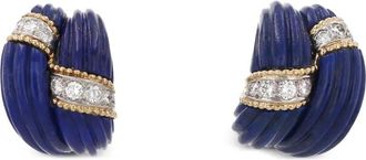 Cartier Orecchini con lapislazzuli e diamanti anni 70 - Blu