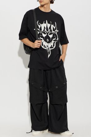 Yohji Yamamoto T-shirt With Print, Mens, Black