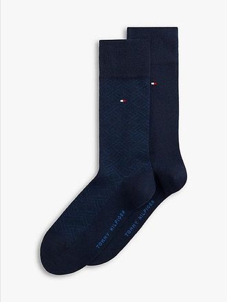 Tommy Hilfiger 2-Pack Print Flag Embroidery Socks
